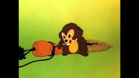 CIRCA 1954 - In this animated film, a gopher uses a lawn mower to harvest Popeye's spinach.