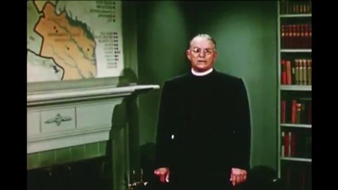 Circa 1956 Episcopalian Priest Discusses Importance Stock Footage Video ...