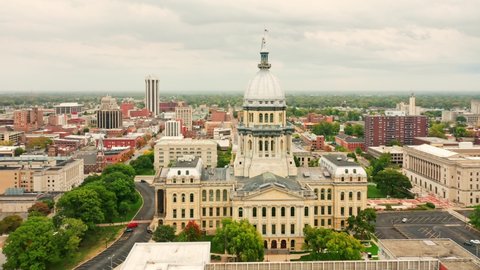Drone rotation around Illinois State Capitol. The Illinois State Capitol, in Springfield, Illinois, houses the legislative and executive branches of the government of the U.S. state of Illinois