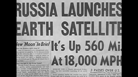 CIRCA 1950s - The Soviet Union launches Sputnik 1, an artificial Earth satellite, and the United States develops Explorer 1, a satellite, in 1957.