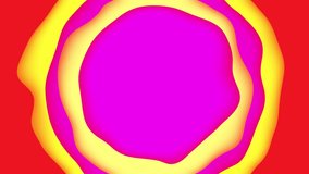 abstract circular color shapes with distortion and shadows. 4k video