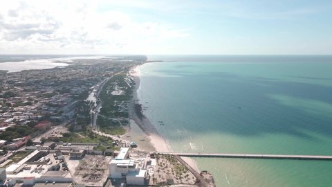 Progreso beach in Yucatán México, the most important port of the state