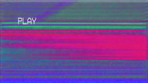 Abstract VHS Digital Animation. Old TV Screen Background. Glitch Pattern Error Video Damage Effect. Real Defects Noise and Artifacts Template. Analog Noise Design No Signal. Bad TV Film Flickers 4k