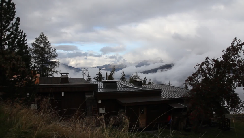 beautiful mountains in the clouds.