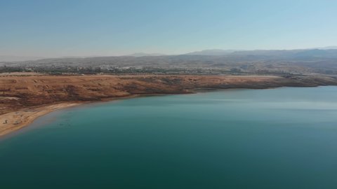 [4K] Aerial View over Dead Sea, Jordan