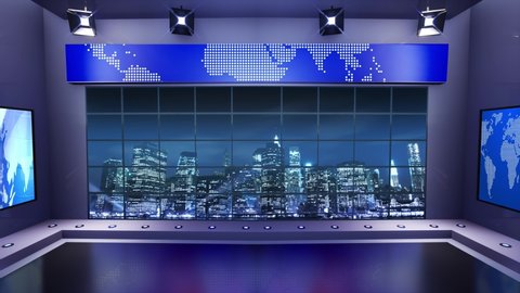3d Virtual News Studio Announcer Stock Footage Video 100 Royalty Free Shutterstock