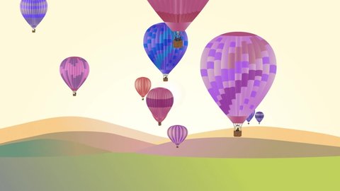 Cartoon Hot Air Balloon Stock Video Footage 4k And Hd Video Clips Shutterstock