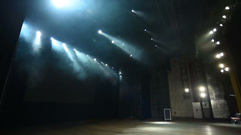 Professional lighting devices, lighting equipment on the stage.