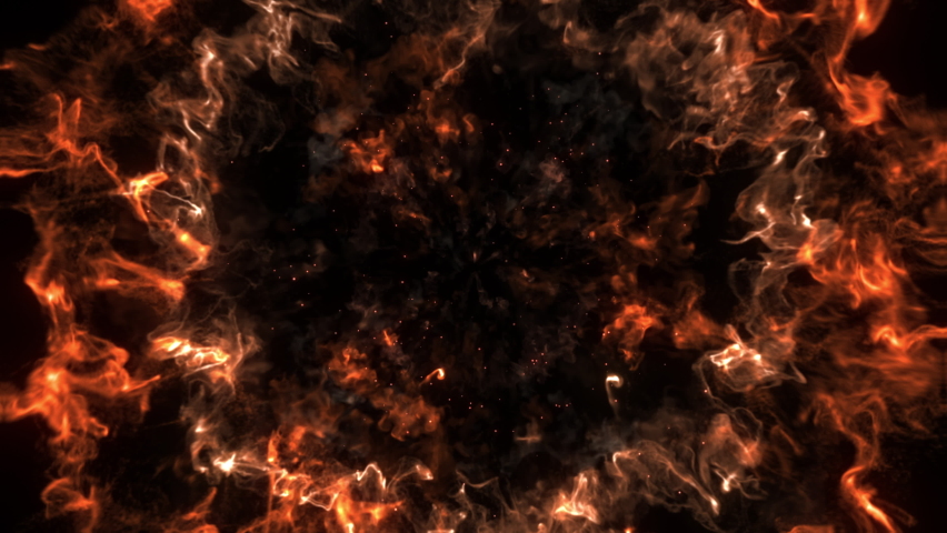 Shockwave Energy Smoke Explosion Background on Black