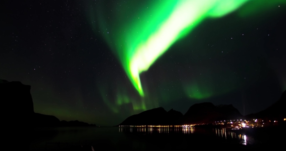 Northern lights in Senja, Norway.  