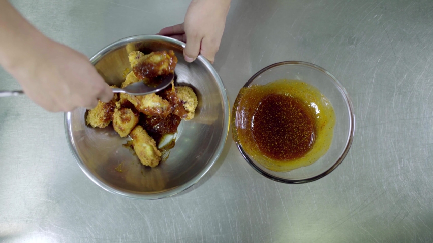pour bbq sauce over boneless