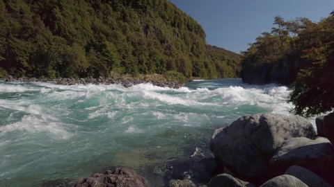 Saltos de Petrohue, Chile. Those are the rapids and waterfalls on the foot of the Osorno Volcano.
