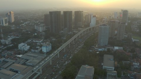 MRT Jakarta, Mass Rapid Transit, Traffic at dawn