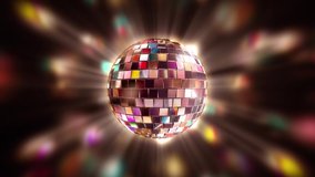 Neon Disco ball seamless VJ loop animation for music broadcast TV, night clubs, music videos, LED screens and projectors. Neon Disco ball seamless VJ loop animation for music broadcast disco party
