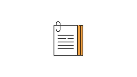 DOCUMENT SUBMISSION Flat Animated Icon. 4k Animated Icon to Improve Your Project and Explainer Video