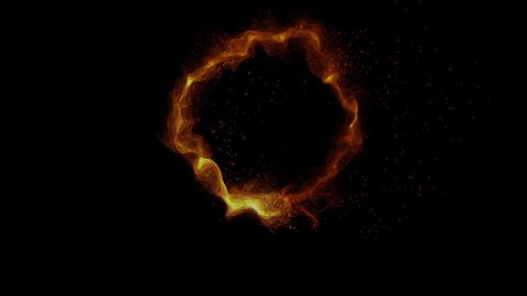 glow fire particle trail effect circle animation