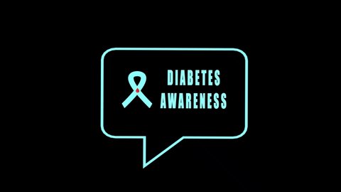 diabetes awareness. World Day Diabetes, Medical animation. Medical concept. Modern style logo illustration for november month awareness campaigns.