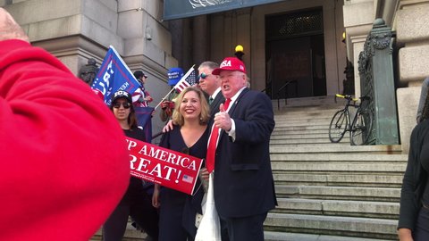 trump supporter rally at :NYC NY USA :10/21/2020