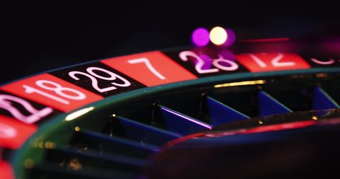 Roulette wheel close up at the Casino - Selective Focus
