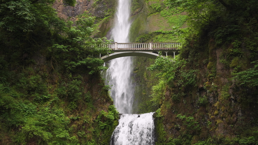 Multnomah Falls, Oregon, USA located in the Columbia River Gorge.
