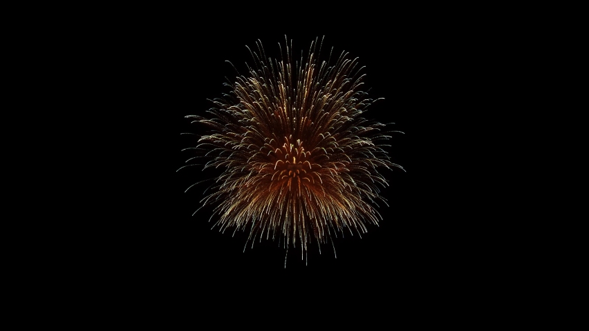 Colorful holiday fireworks background. New year's eve real fireworks celebration.4K abstract blur of real golden shi ning fireworks with bokeh lights in the night sky. glowing fireworks show.  Royalty-Free Stock Footage #1061169091