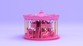 Rotating vintage horse carousel in amusement park seamless looping animated background, spinning baby carrousel with pony, summer attraction concept video hd 1080p - Powered by Shutterstock - Get 15% off with code: PIKWIZARD15