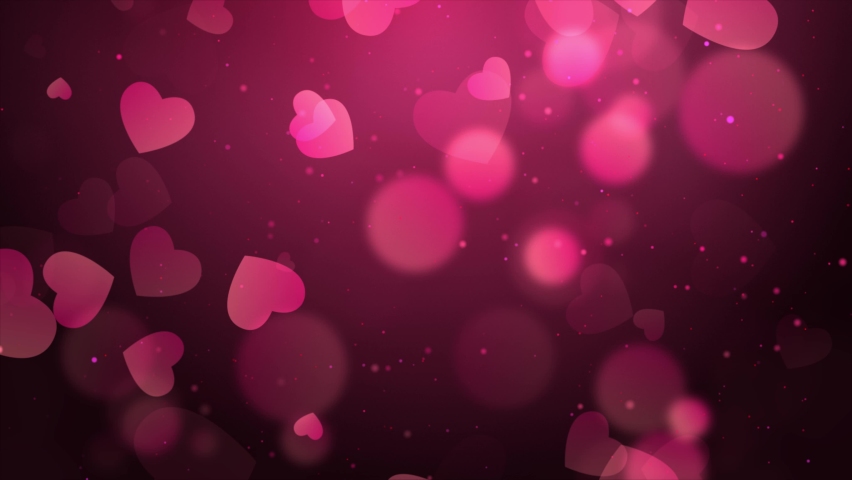 White pink Flowing valentine s heart bubbles on pink Loop 4K background. footages event, concert, title, presentation, site, DVD, music videos, video art, holiday show, party birthday, anniversary,