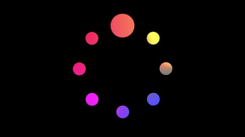 Loop Colorful Loading Circle. 
A cute seamless moving round shape poka dot of many cartoon color for your loading loader load bar animation.