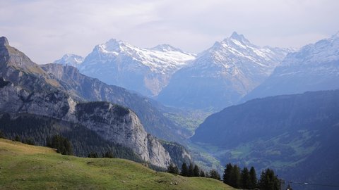 The wonderful mountains around Schynige Platte in Switzerland. travel photography.
