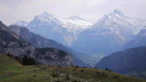 The wonderful mountains around Schynige Platte in Switzerland. travel photography.