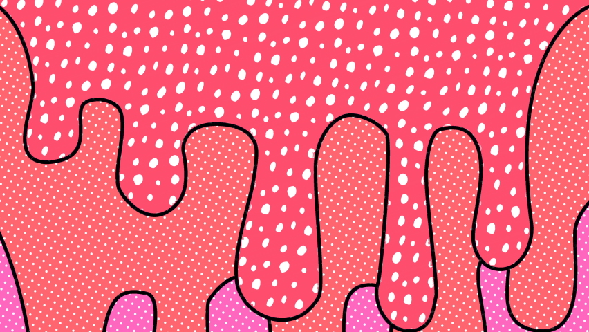 Dripping liquid in comic style,halftone, textures and patterns. Zine culture video loop with a doodle cartoon illustration look | Shutterstock HD Video #1061262880