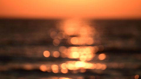 Amazing colourful 4k hdr video of sunset at ocean near