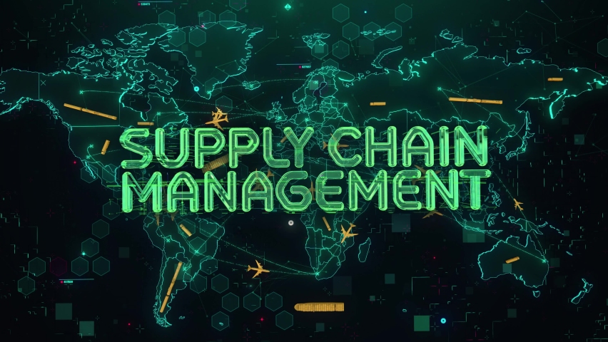 Supply Chain Management with digital technology hitech concept Royalty-Free Stock Footage #1061291923
