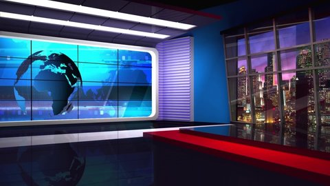 News Tv Studio Set Stock Footage Video 100 Royalty Free Shutterstock