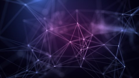 Abstract purple background, Plexus Futuristic concept Backdrop. 4k Resolution.