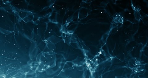 4k animated abstract background simulating smoke on a dark blue gradient background with alpha channel. Realistic colorful smoke animated background. 
