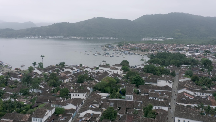 port in the city of Paraty, Rio de Janeiro, Brazil, moving forward