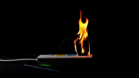 Power supply adapter burns with fire while mobile phone on recharge