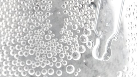 process of the in vitro fertilization of a female egg in laboratory, IVF procedure through the microscope lens, 4K