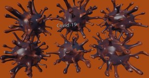 3d rendering covid-19 virus fantasy 4k video