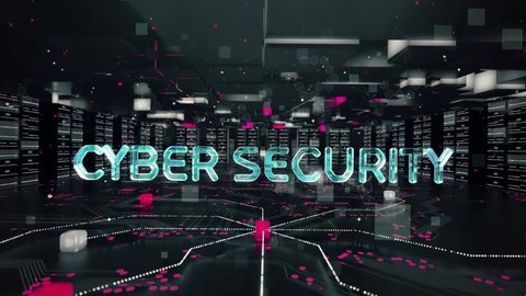 Cyber Security with digital technology hitech concept