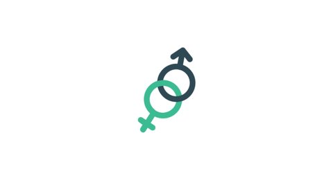 Gender Animated Icon. 4k Animated Icon to Improve Your Project and Explainer Video