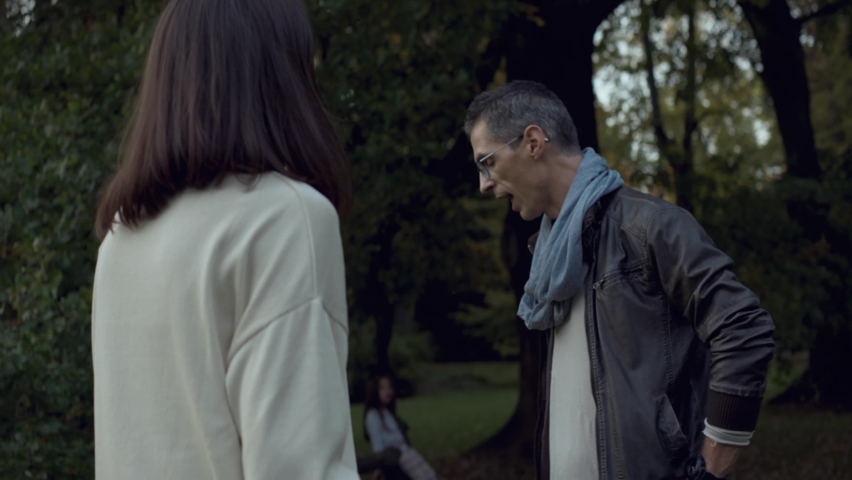 Young couple arguing and screaming