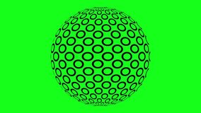 animated circle patterns, abstract background, animated Footage, Green screen background