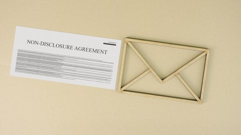 Non-disclosure agreement papers and the envelope icon