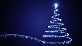 Glowing blue Christmas tree animation with light and particles. 4k - Powered by Shutterstock - Get 15% off with code: PIKWIZARD15