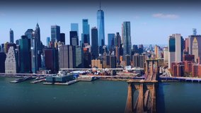 Register vote text for the USA Presidential Election, still high rise and skyscraper Manhattan, New York city background - 3D motion graphics animation - Powered by Shutterstock - Get 15% off with code: PIKWIZARD15