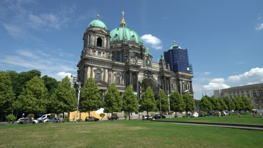Berlin Cathedral Berliner Dom. Streets of Berlin during Coronavirus Pandemic 2020 in Germany.