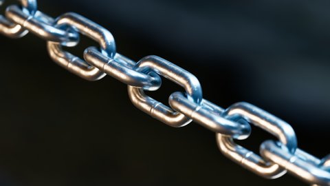 Animation of breaking silver chains. Metal or steel chain is blown to pieces. Concept of regains freedom. Break free from weakness. Symbol of strength, power, free, liberty. Powerful independence.
