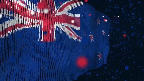 Amazing particle animation of the New Zealand flag